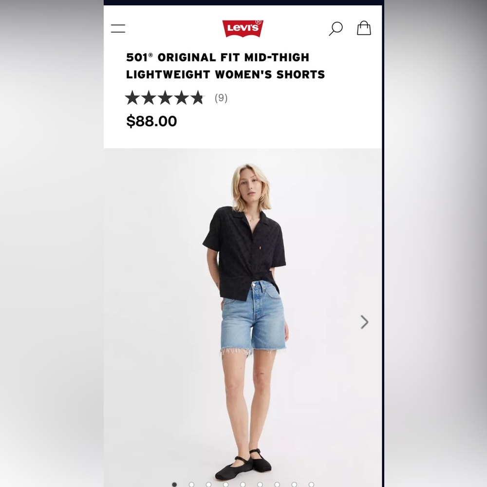 Levi’s 501 Original Fit Mid Thigh Shorts